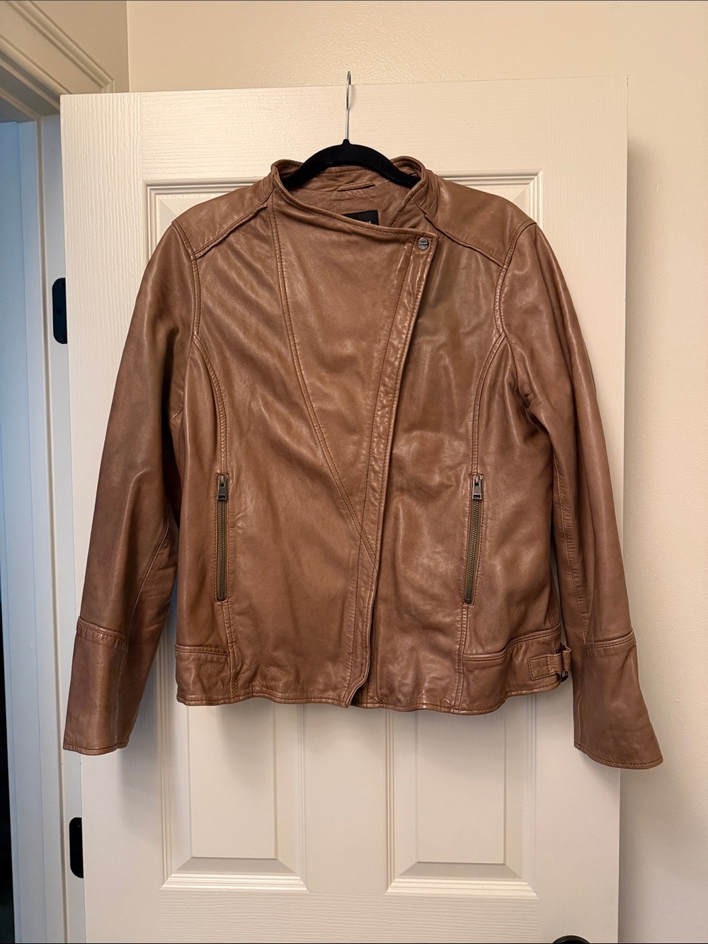 Lamarque Leather Moto Jacket in Brown XL
